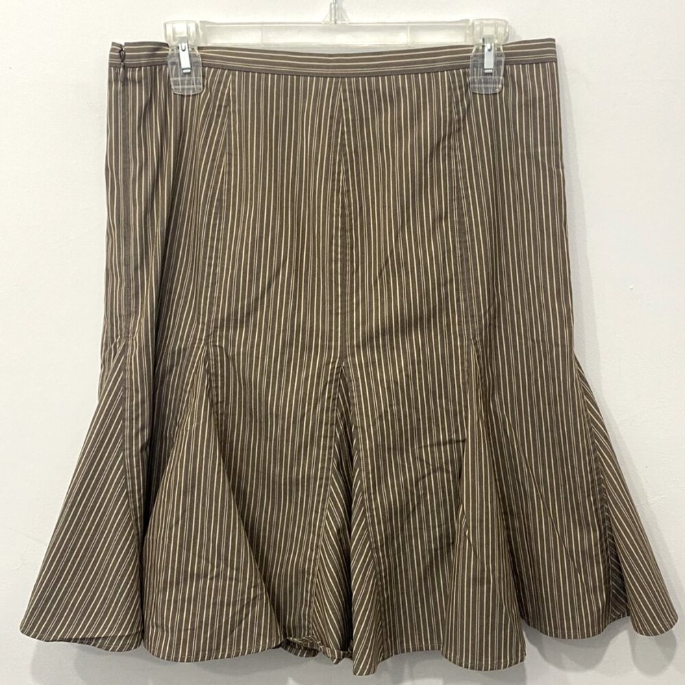 BCBG MAXAZRIA Brown Stripped Skirt Women's Size 6